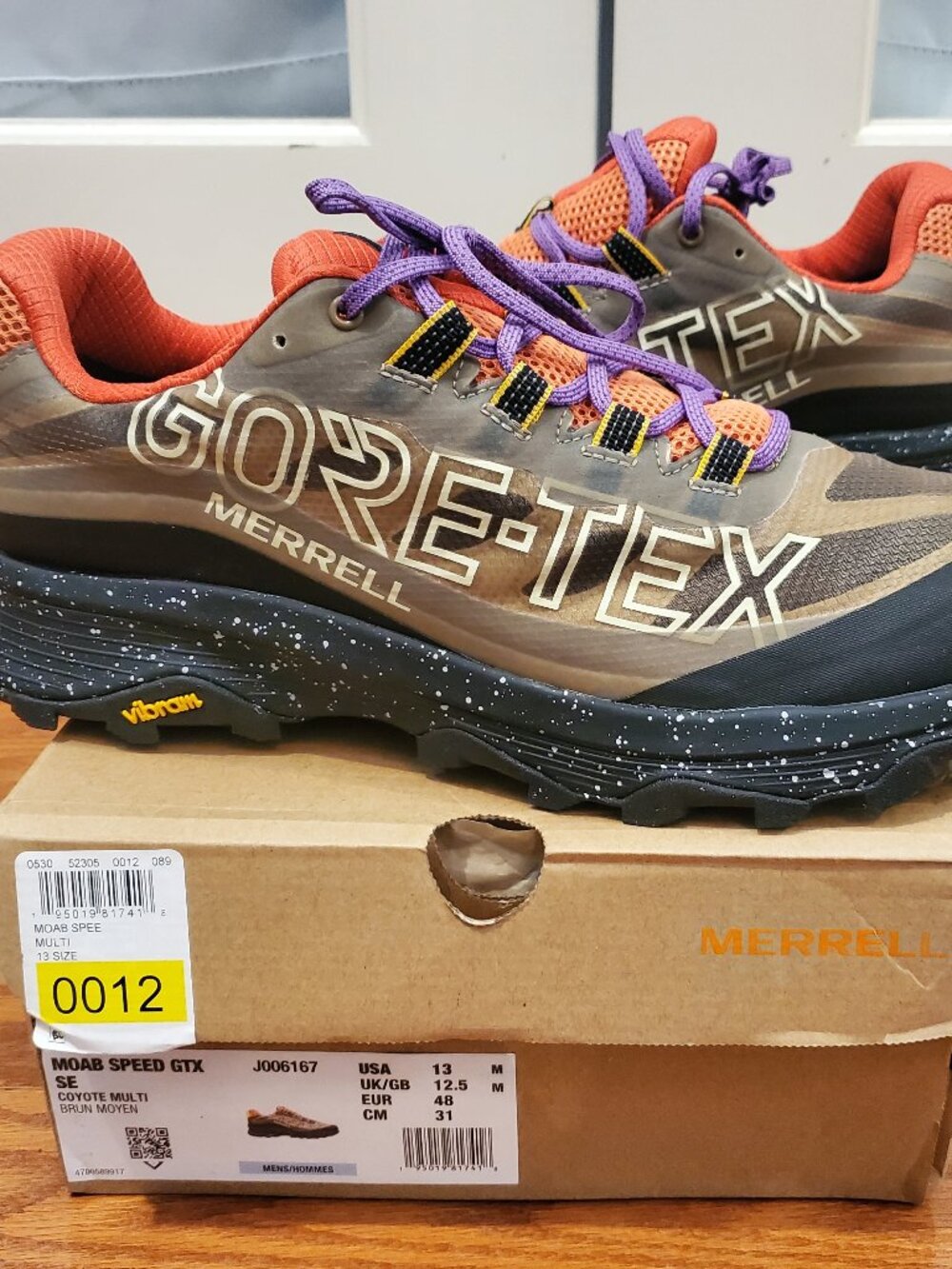 NIB Merrell Moab Speed GTX SE waterproof Gore-Tex mens hiking shoes sz 13 Coyote